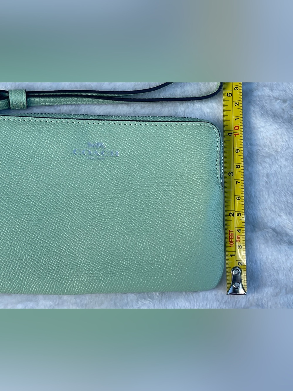 Coach Corner Zip Wristlet. - Picture 8 of 8